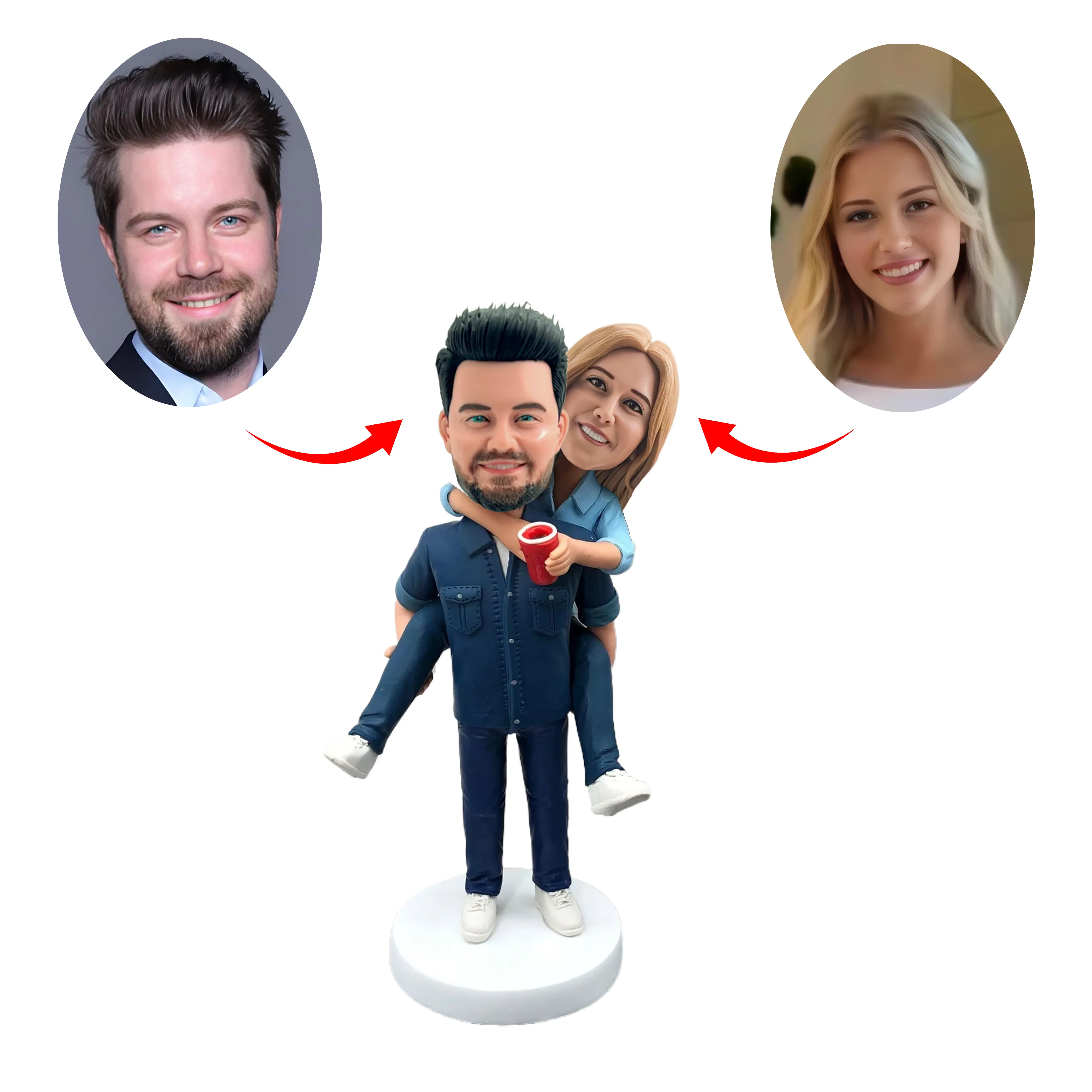 customized-bobblehead-couple-handsome-husband-carrying-his-beautiful-wife-with-one-arm-around-his-neck-and-the-other-holding-a-red-cup-engraving-available